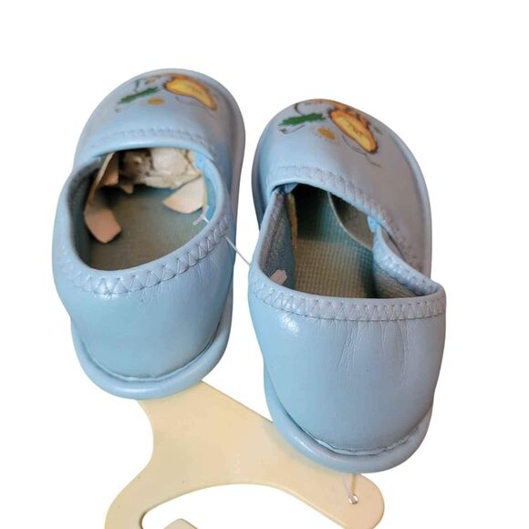 NWT Vintage 70's - 80's Boys Toddler House Slippers Blue with Lion Size Unknown - Picture 3 of 4